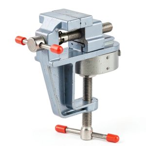Mini Table Vice, Craft Bench Vise with Swivel Base, Small Work Clamp for Repair Tool, Adjustable Clamping Range (0-1.2inch)-0