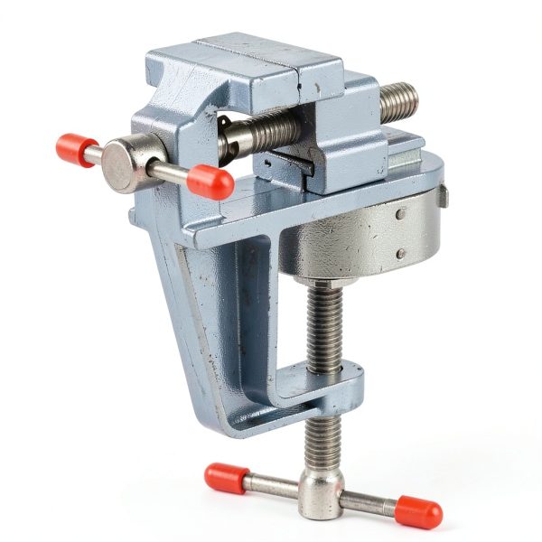 Mini Table Vice, Craft Bench Vise with Swivel Base, Small Work Clamp for Repair Tool, Adjustable Clamping Range (0-1.2inch)-0