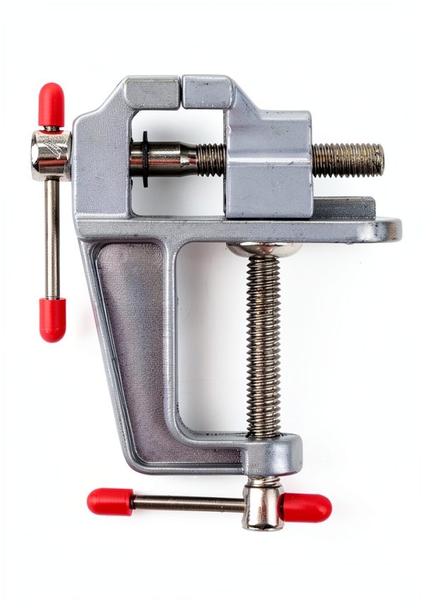Mini Table Vice, Craft Bench Vise with Swivel Base, Small Work Clamp for Repair Tool, Adjustable Clamping Range (0-1.2inch)-2