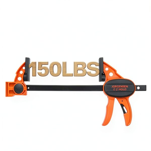 Jorgensen 6" Bar clamps for woodworking - 4-Pack, One-Hand Light Duty E-Z Hold Spreader Clamp, 150 lbs Capacity, Versatile and Easy-to-Use Design-2