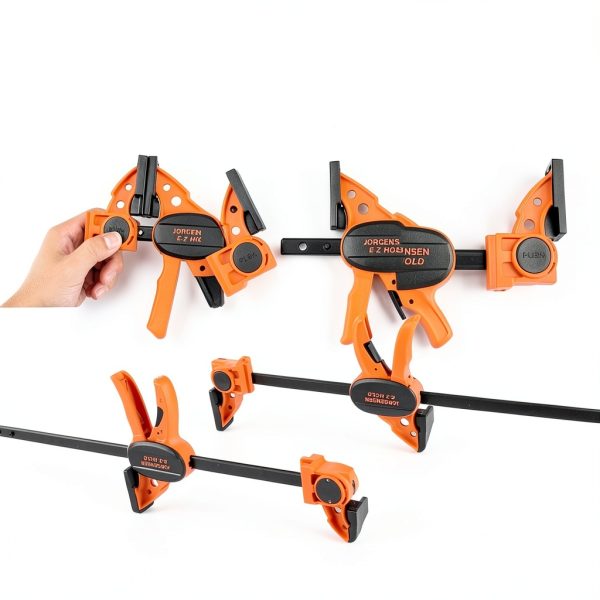Jorgensen 6" Bar clamps for woodworking - 4-Pack, One-Hand Light Duty E-Z Hold Spreader Clamp, 150 lbs Capacity, Versatile and Easy-to-Use Design-5