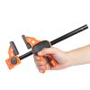 Jorgensen 6" Bar clamps for woodworking - 4-Pack, One-Hand Light Duty E-Z Hold Spreader Clamp, 150 lbs Capacity, Versatile and Easy-to-Use Design-3
