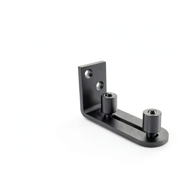 EaseLife Sliding Barn Door Bottom Floor Guide,Ball Bearings Adjustable Stay Roller,Wall Mount System,Flush Flat Bottom Design,2 Assemble Setup Options,Fit All Size Door,Black-1