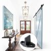 Homode Barn Door Floor Guide, 2 Pack Sliding Door Bottom Guide Floor Mount, Simple Design T Shape Guide, Heavy Duty Metal Hardware, Matte Black-6