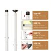 Sliding Glass Door Security Bar, Patio Door Barricade Security Bar, Apartment BarSliding Door Security Bar, Door Jammer, White, 1 Pack-6