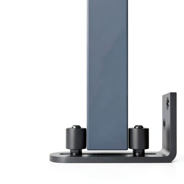 EaseLife Sliding Barn Door Bottom Floor Guide,Ball Bearings Adjustable Stay Roller,Wall Mount System,Flush Flat Bottom Design,2 Assemble Setup Options,Fit All Size Door,Black-3