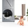EaseLife Sliding Barn Door Bottom Floor Guide,Ball Bearings Adjustable Stay Roller,Wall Mount System,Flush Flat Bottom Design,2 Assemble Setup Options,Fit All Size Door,Black-2