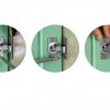 MINI Size 90 Degree Door Latch Sliding Screen Door Latch Barn Door Lock Hasp Latch Clasp Lock Pocket Door Locks and Latches-4