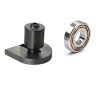 EaseLife Sliding Barn Door Bottom Floor Guide,Ball Bearings Adjustable Stay Roller,Wall Mount System,Flush Flat Bottom Design,2 Assemble Setup Options,Fit All Size Door,Black-4
