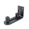 EaseLife Sliding Barn Door Bottom Floor Guide,Ball Bearings Adjustable Stay Roller,Wall Mount System,Flush Flat Bottom Design,2 Assemble Setup Options,Fit All Size Door,Black-6