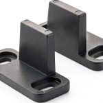 Barn Door Floor Guide Homode Matte Black Adjustable C-Guide (2 Pack)-0