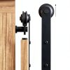 WINSOON 6FT Super Mini Barn Door Hardware Kit for Sliding Double Doors Small TV Stands Wardrobe Cabinets, I Shape Hanger (6FT Double Doors Kit)-4