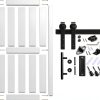 Sliding Barn Door 36x84 White 6.6 Ft Hardware Kit with PVC Surface-2