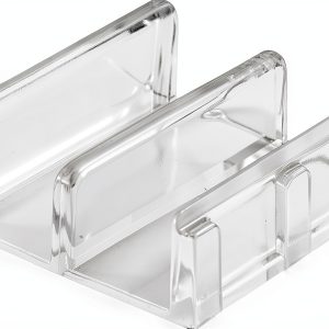 Prime-Line M 6059 Sliding Shower Door Bottom Guide, Clear Plastic, 2-0