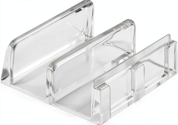 Prime-Line M 6059 Sliding Shower Door Bottom Guide, Clear Plastic, 2-0