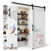 Sliding Barn Door 36x84 White 6.6 Ft Hardware Kit with PVC Surface-4