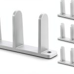 MERDTTES Plastic Siding Closet Door Floor Guide 4 Pack Universal White-0