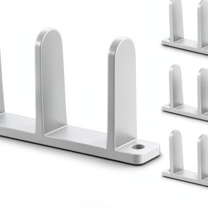 MERDTTES Plastic Siding Closet Door Floor Guide 4 Pack Universal White-0
