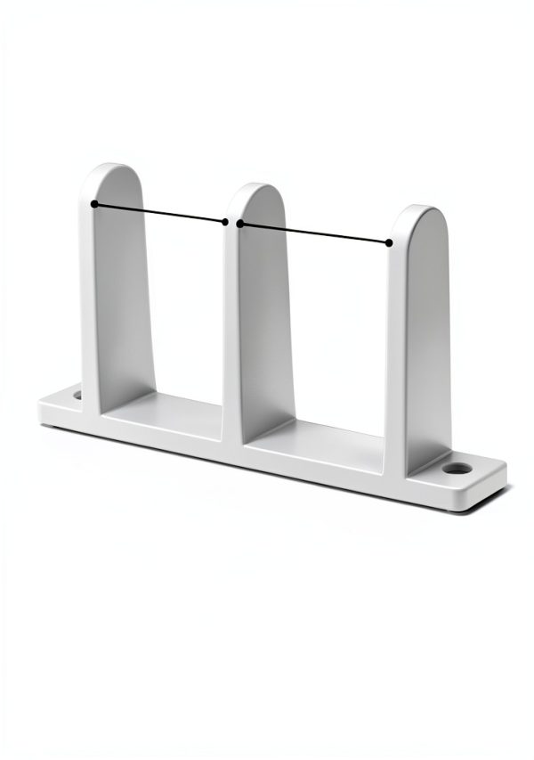 MERDTTES Plastic Siding Closet Door Floor Guide 4 Pack Universal White-1